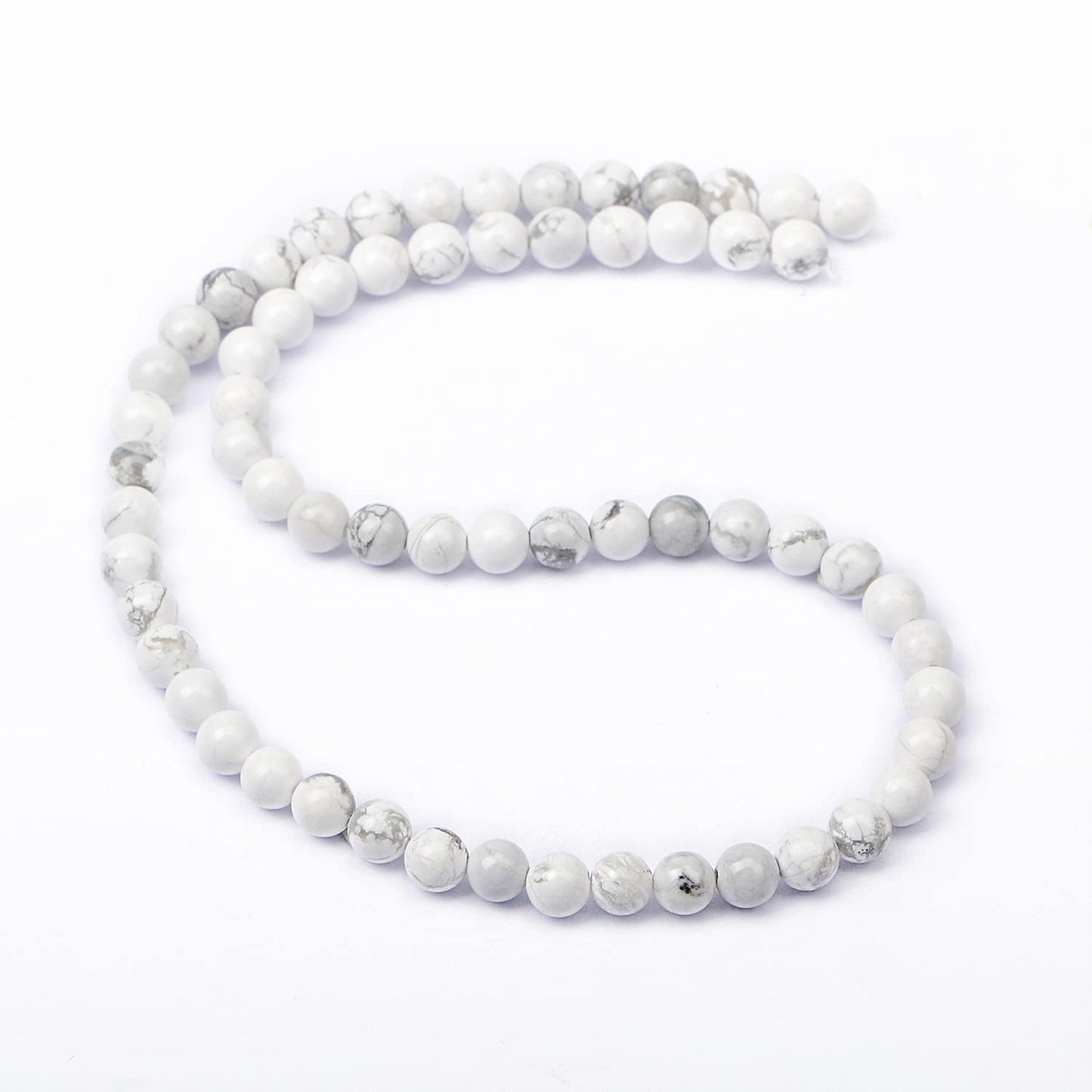 AD Beads Natural Gemstone Round Loose Beads 15" for Bracelet Necklace Earrings Jwelery Making Crafts DIY (4mm, Black Stripe Howlite)