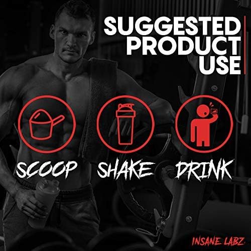 Insane Labz Hellboy Edition, High Stimulant Pre Workout Powder and NO Booster with Beta Alanine, L Citrulline, and Caffeine, Boosts Focus, Energy, Endurance, Nitric Oxide Levels, 35 Srvgs Cherry Lime