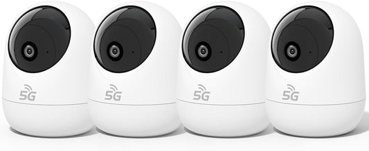 Rraycom 4Pack 2K 5G/2.4 360-Degree 24/7 Security Camera Indoor GHz Wi-Fi, Baby Monitor Pet/Dog Camera for Home