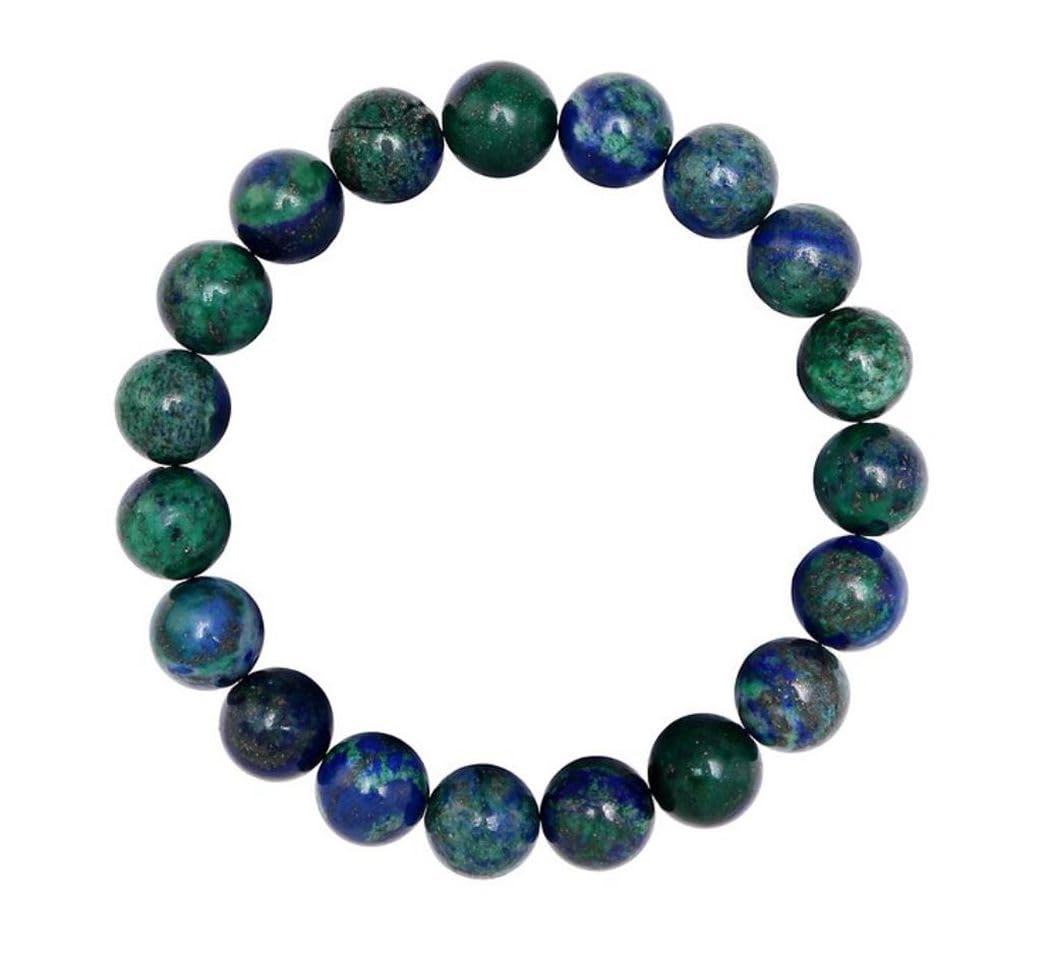 Adabele Real Natural Lapis Chrysocolla Bracelet 8 inch Stretch Gemstone Beaded Bracelet Chakra Healing Crystal Stone Jewelry Women Mom Gift (Unisex) GB8-C21