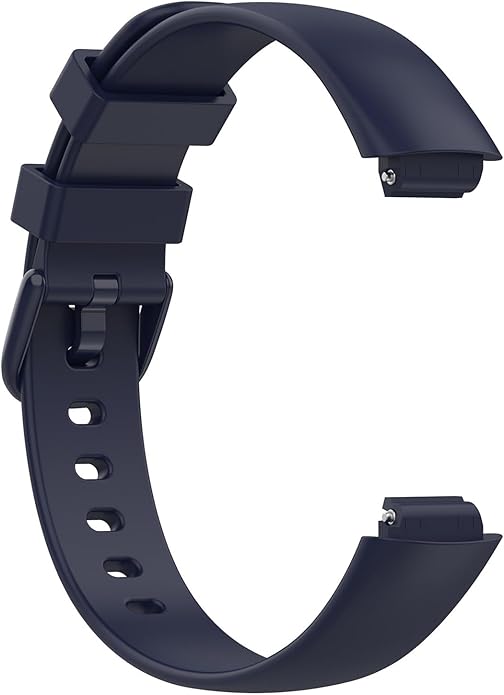 2 Pack Compatible with Fitbit Inspire 3 Bands, 15.4mm Width Soft Silicone Adjustable Sport Replacement Band for Women Men