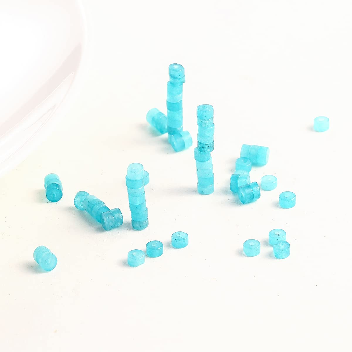 Natural Tianhe Stone Spacer Beads 4x2mm 38cm/str Flat Round Loose Semi Gemstone Caps for Making Bracelets Necklace