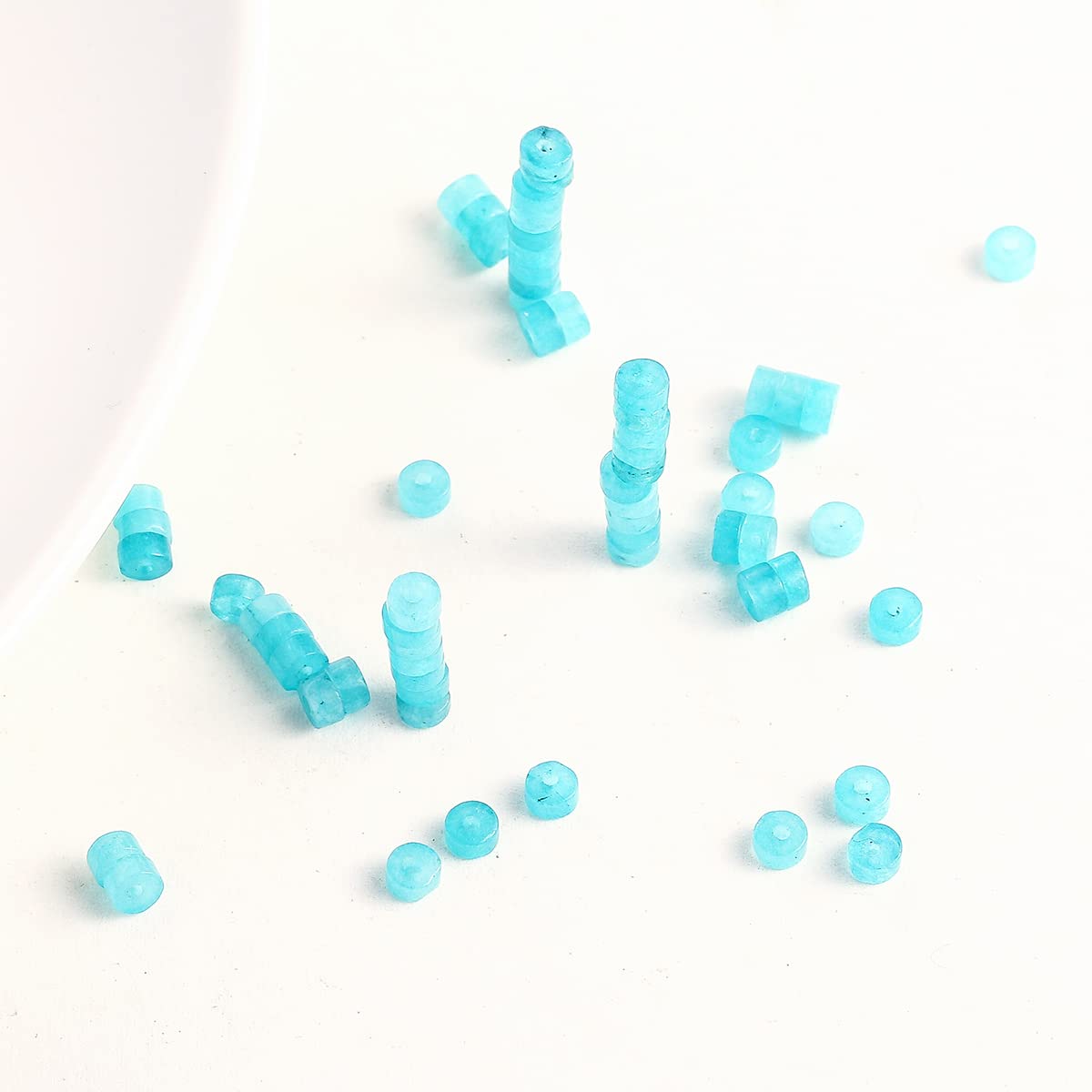 Natural Tianhe Stone Spacer Beads 4x2mm 38cm/str Flat Round Loose Semi Gemstone Caps for Making Bracelets Necklace