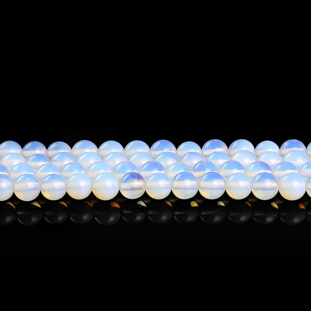 Natural Stone Beads 12mm Opal Gemstone Round Loose Beads Crystal Energy Stone Healing Power for Jewelry Making DIY,1 Strand 15"