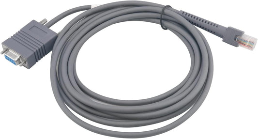 RJ45 RS232 DS3578 DS9808 DS9808 DS6608 DS4208 (3M 9FT RS232 Barcode Scanner Cable to Straight Cable for Symbol Zebra /