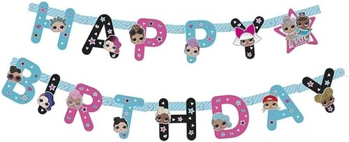 LOL Surprise Multicolor Jointed Banner - Large (1 Count) | Easy Assembly & Reusable Party Decor for Kids