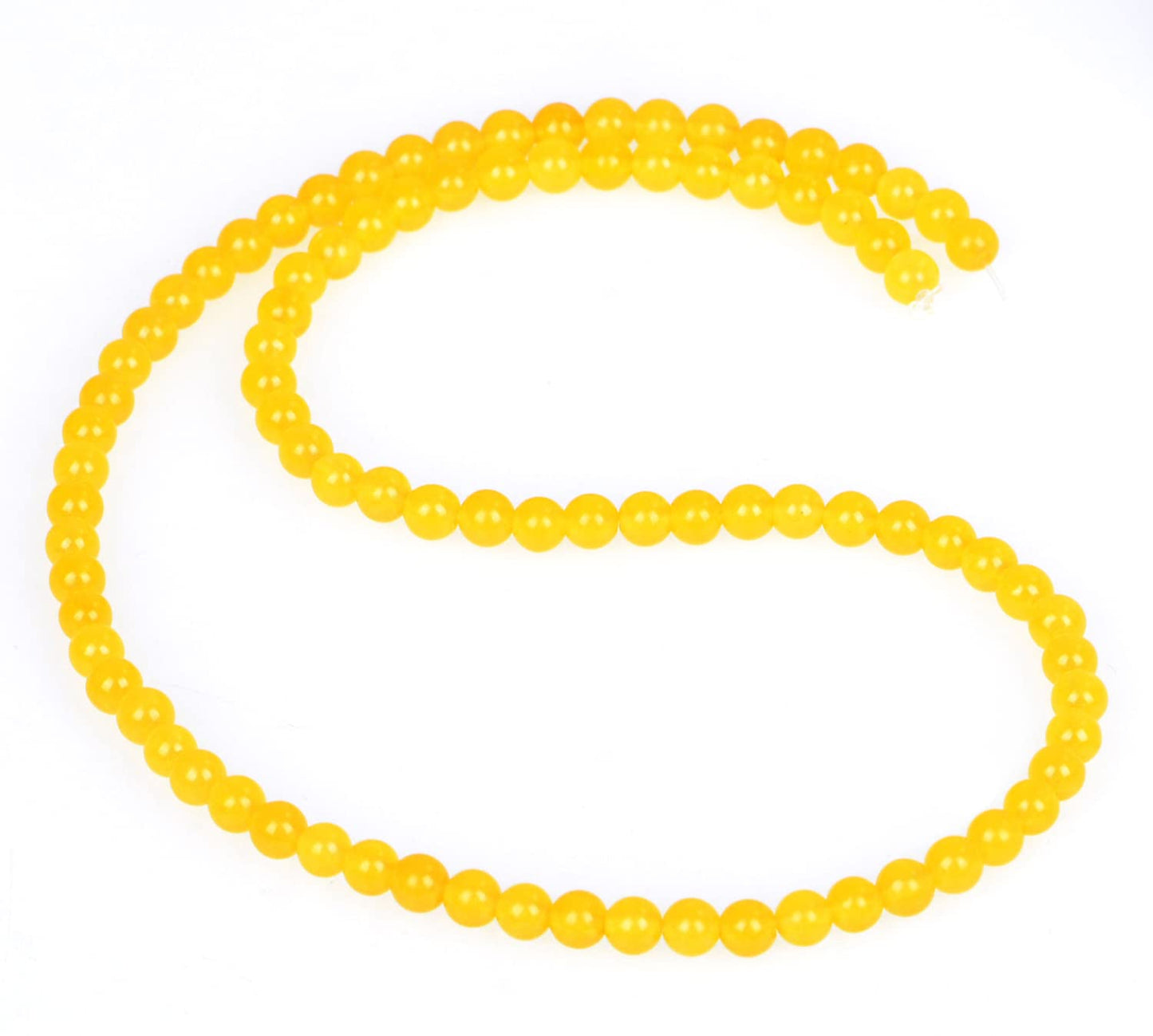 AD Beads Natural Gemstone Round Loose Beads 15" for Bracelet Necklace Earrings Jwelery Making Crafts DIY (4mm, Yellow Jade)