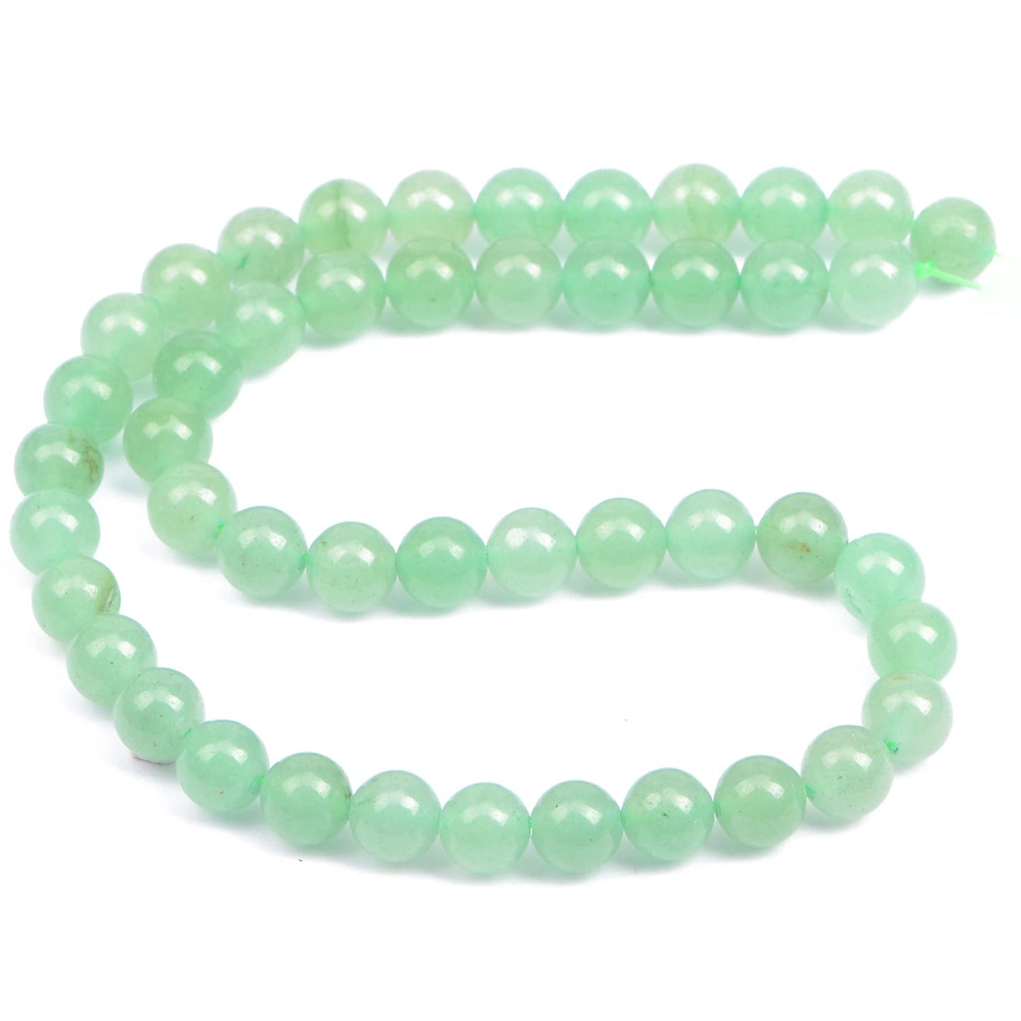 AD Beads Natural Gemstone Round Loose Beads 15" for Bracelet Necklace Earrings Jwelery Making Crafts DIY (8mm, Green Aventurine)