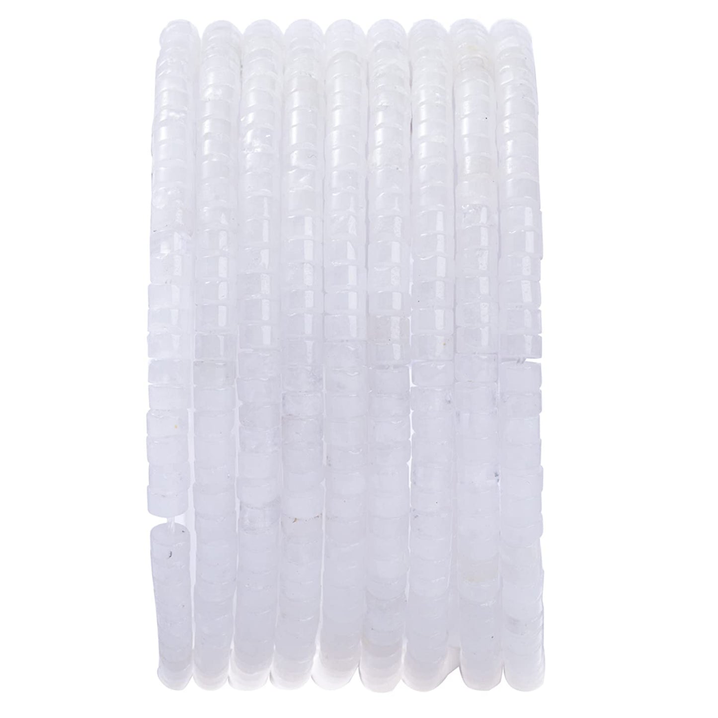 Natural White Agate Stone Spacer Beads 4x2mm 38cm/str Flat Round Loose Semi Gemstone Caps for Making Bracelets Necklace