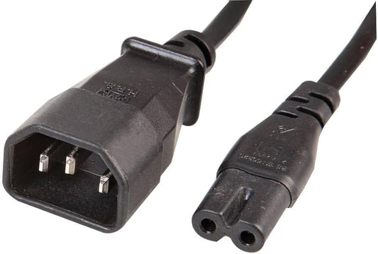 RiteAV 320 C14 C7 10A/110V-240V, C14 C7, (IEC-60320-C14 IEC-60320-C7) (2 - Standard Molded IEC to Plug AC Power Plug