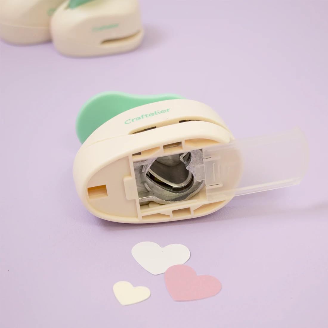 Craftelier - Heart Hole Punch Set | 3/8", 5/8" & 1" Heart Shaped Hole Puncher for Paper Crafts | Hole Puncher for Scrapbooking, DIY Cards & Journals | Craft Punch Set for Paper