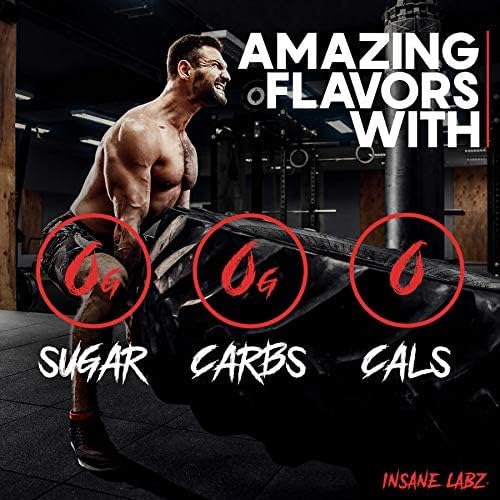 Insane Labz Psychotic Gold, High Stimulant Pre Workout Powder, Extreme Lasting Energy Focus, Pumps and Endurance with Beta Alanine, DMAE Bitartrate, NO Booster (35 Servings, Cherry Bomb)