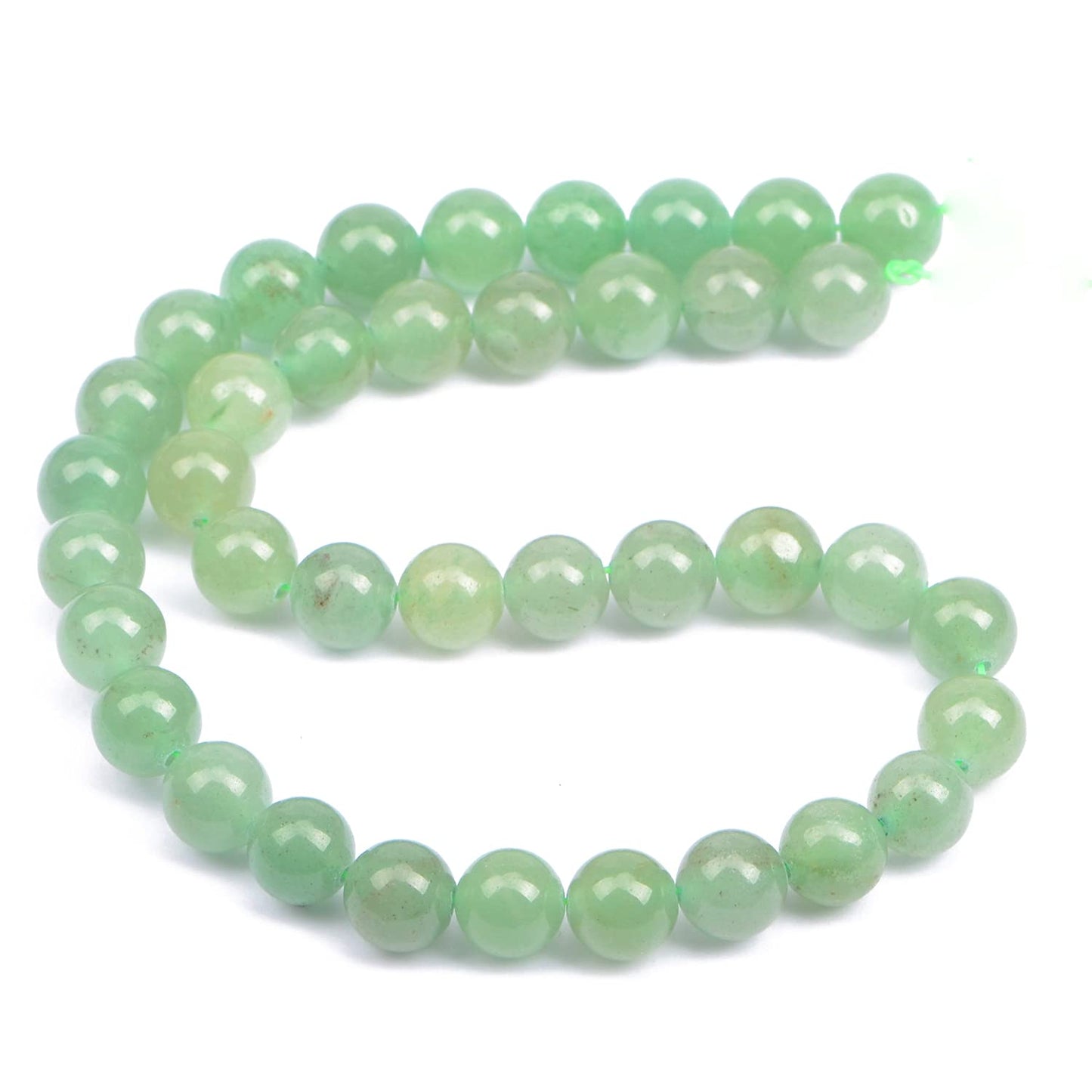 AD Beads Natural Gemstone Round Loose Beads 15" for Bracelet Necklace Earrings Jwelery Making Crafts DIY (10mm, Green Aventurine)