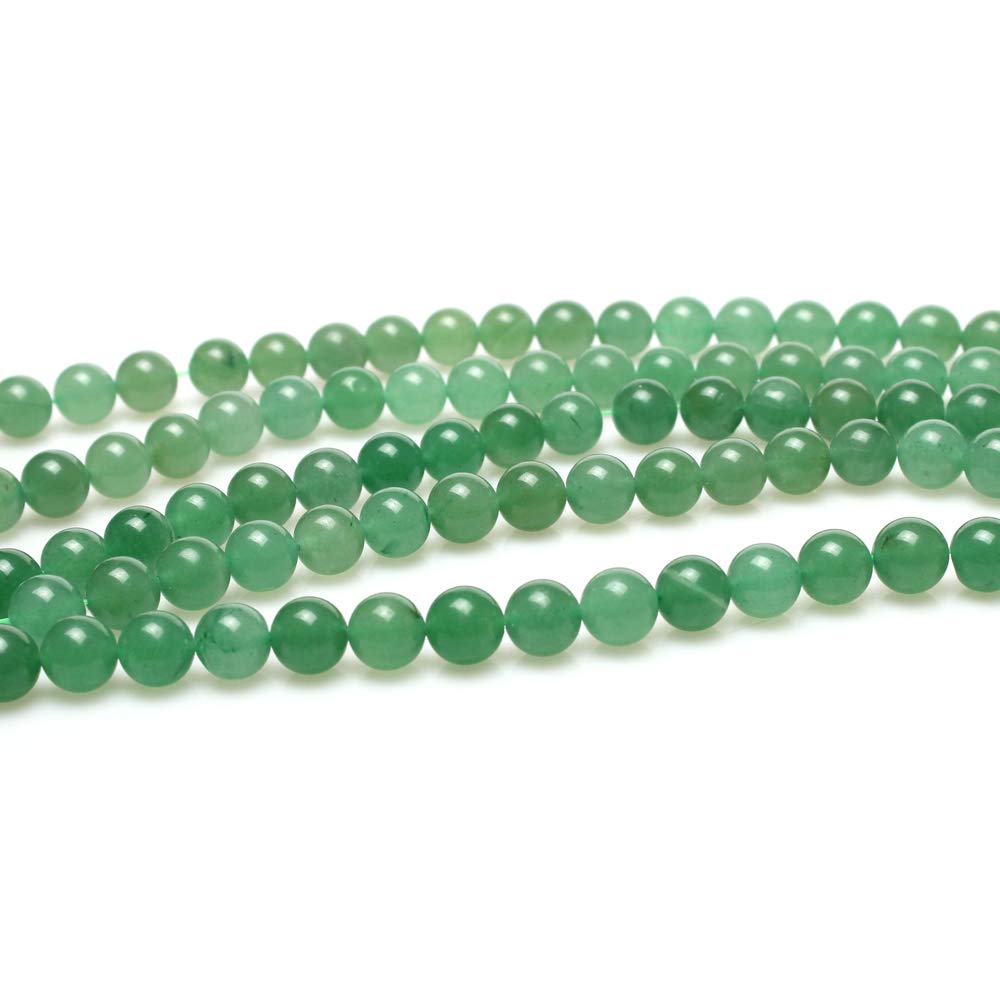 MJDCB Natural Stone Beads Green Aventurine Round Loose Beads for Jewelry Making DIY Bracelet Necklace (8mm)