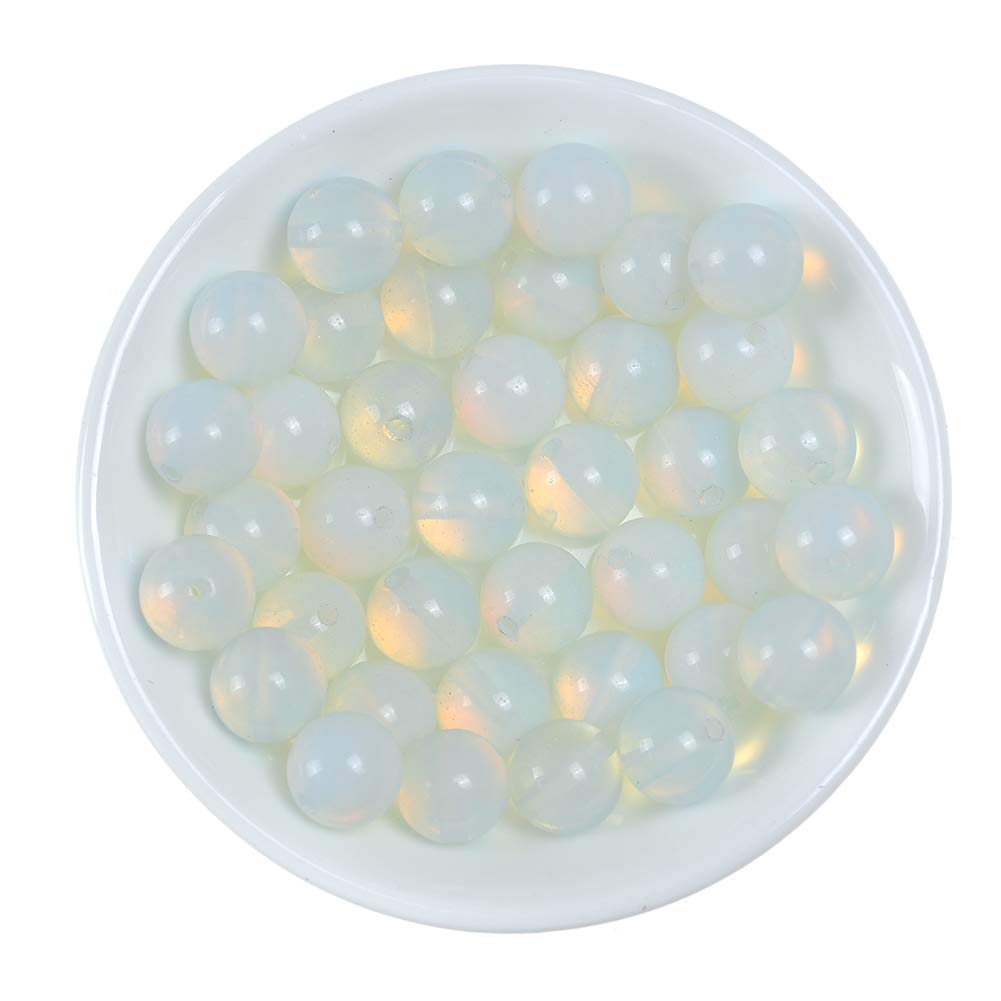 Natural Stone Beads 8mm Opal Gemstone Round Loose Beads Crystal Energy Stone Healing Power for Jewelry Making DIY,1 Strand 15"