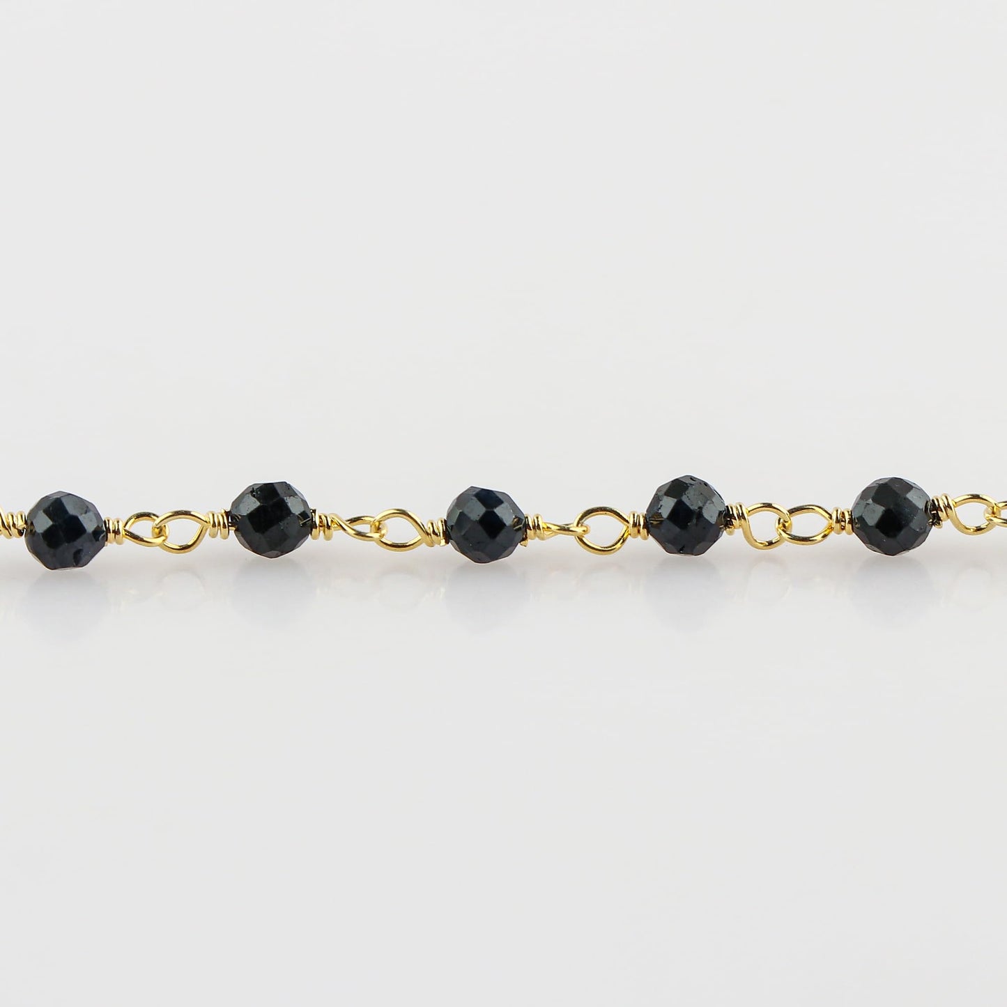 CRYSTALINES Natural Blue Sapphire Gemstone Cluster Bracelet, 14K Gold Plated Rosary Chain Beads, Handmade Bohemian Jewelry for Women, Healing Crystals, September Birthday Christmas Gift, 8"