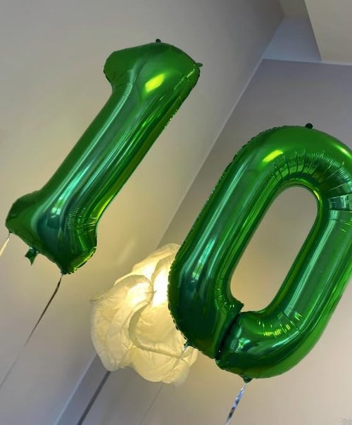 Green Number Balloons - 40 Inch 0 Number Balloons for Birthday Decorations | St. Patrick's Day Party Supplies