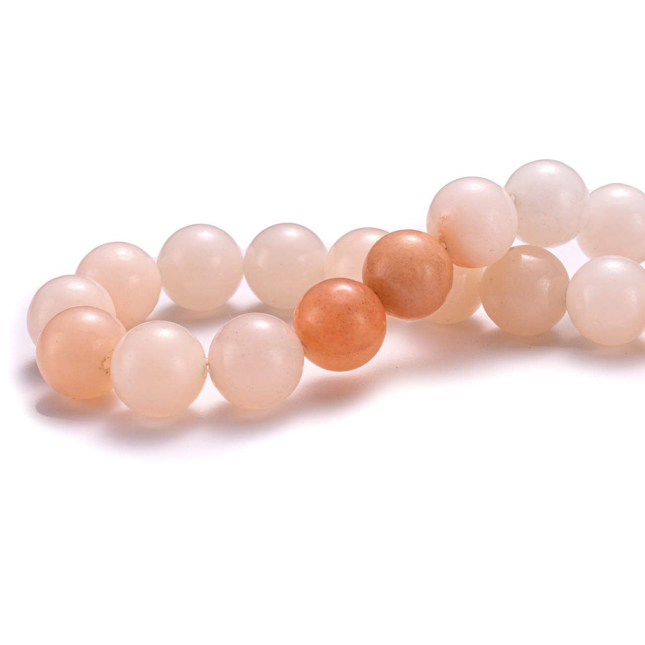 BEADIA Natural Pink Aventurine Jade Stone Round Loose Semi Gemstone Beads for Jewelry Making 6MM 61PCS