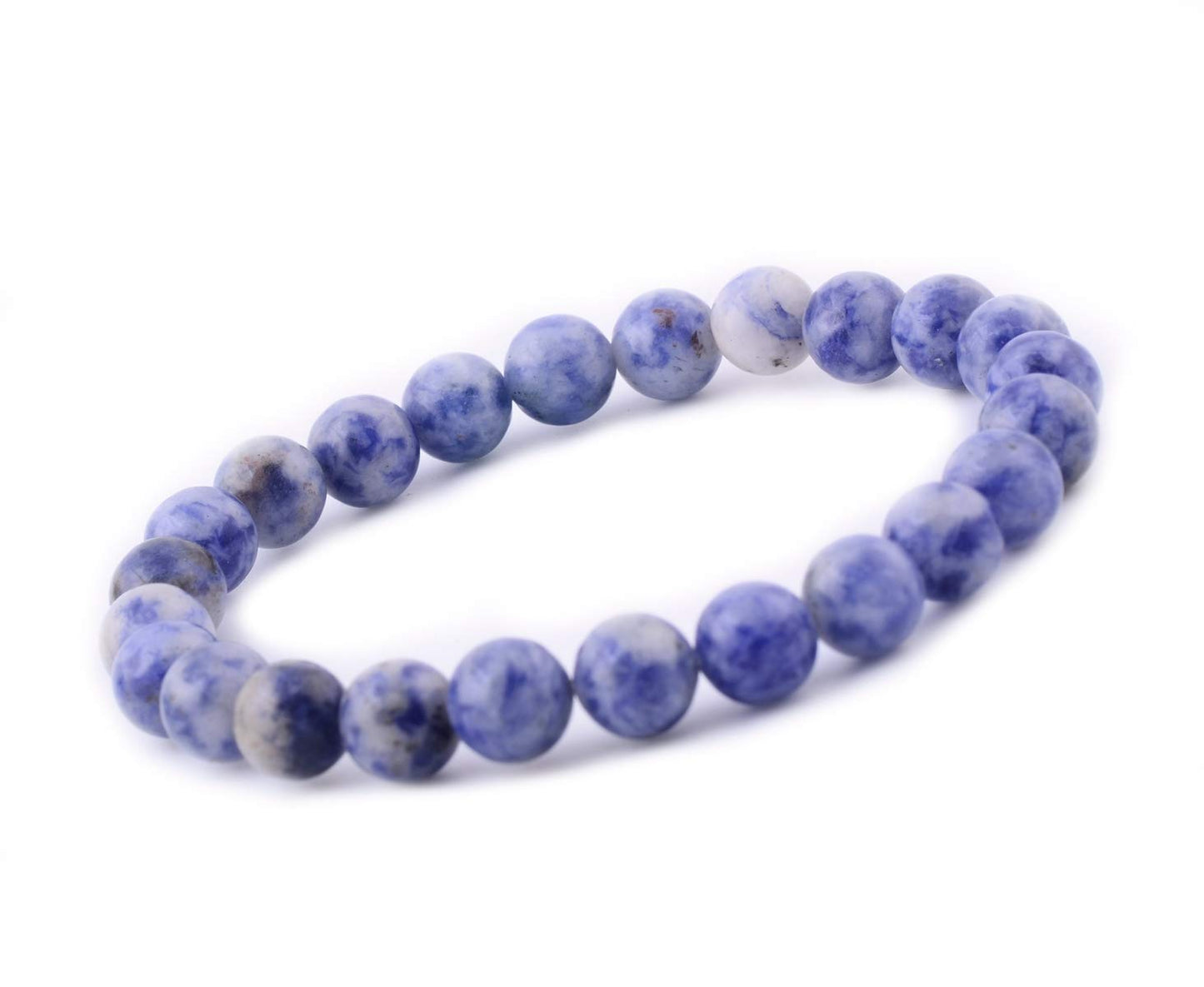 Natural Stone Beads 100pcs 6mm Blue White Sodalite Round Real Stone Beading Loose Gemstone Hole 1mm DIY Charm Smooth Beads for Bracelet Necklace Earrings Jewelry Making (Blue White Sodalite, 6mm)