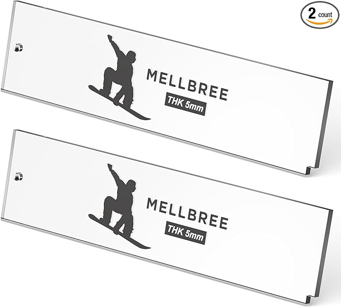 Mellbree Ski Wax Scraper, 2Pack Snowboard Wax Plastic Scraper Ski Snowboard Wax Scrape 5mm