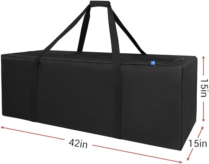 COOLBEBE 42" Sports Duffle Bag - 150L Extra Large Travel Duffel Luggage Bag with Upgrade Zipper, Sturdy & Water Resistant, Black