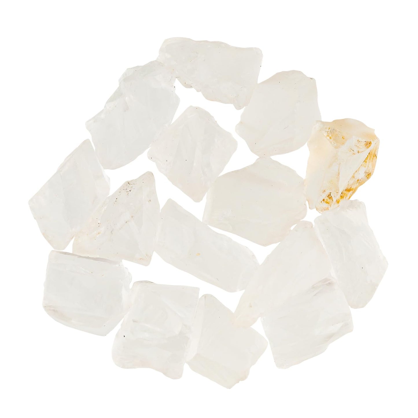 ColouredRocks 100 carats White Amethyst Crystals, Raw Stones, Rough Gemstones, Jewelry Making Supply, Cabbing, Polishing, Cutting, DIY, Crafts (12-15pcs) (10-15mm)
