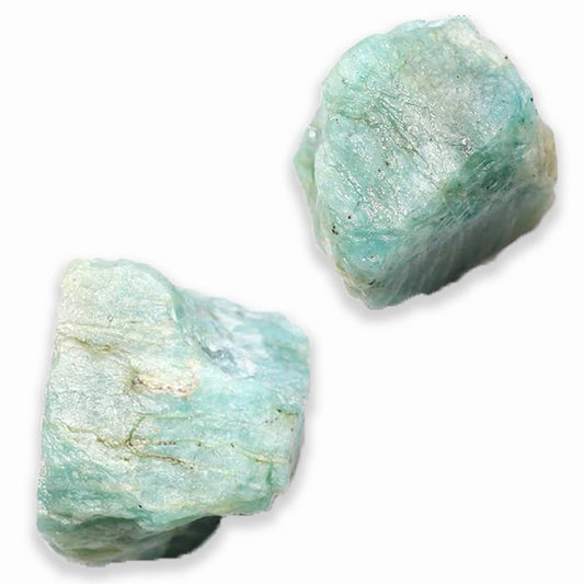 2PCS Natural Raw Stone Healing Crystals Bulk Healing Gemstones for Reiki Tumbling Fountain Rocks Meditation Garden Home Decor (Amazonite)