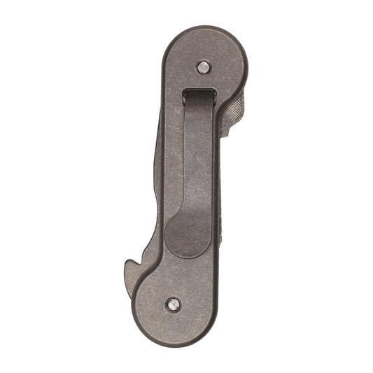 KeyBar Stonewashed Titanium USA Made Key Organizer EDC Tool | Everyday Carry Compact Key Holder Multi-Tool and Keychain Organizer with Pocket Clip (Holds up to 12 Keys)
