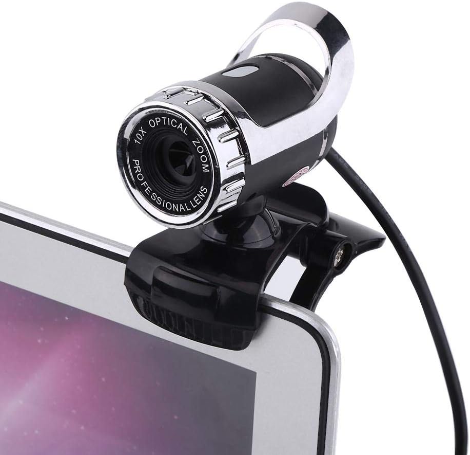 Yoidesu Webcam,360 USB Cam Desktop Laptop Camera,Manual Focus Webcam with Built-in Microphone,Clip-on Mini Plug