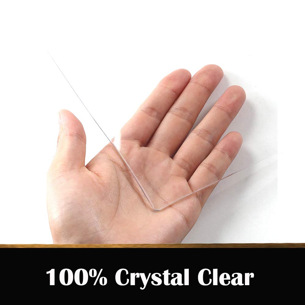 Clear Plastic Dinner Table Protector Tablelcloth Desk Pad Mat Cutting Wooden Furniture Coffee Glass Table Cloth Top Protection Granite Countertop Cabinet Cover Waterproof Rectangular PVC Vinyl 36x84