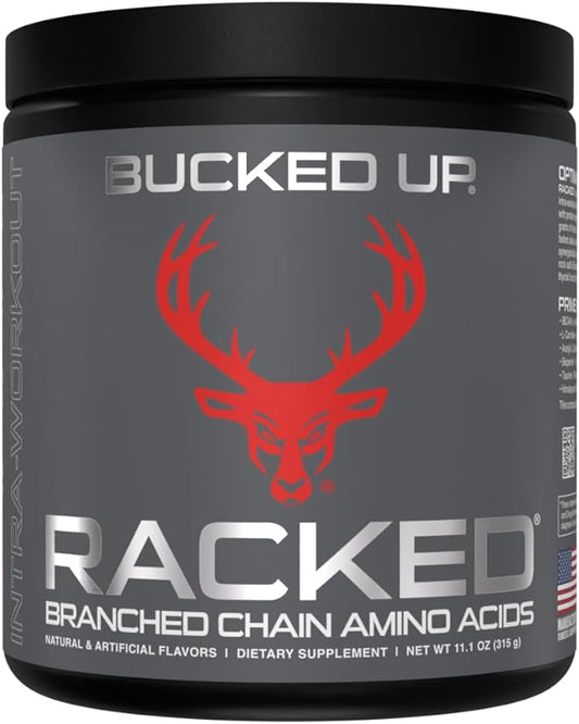 Bucked Up- BCAA RACKED??Branch Chained Amino Acids | L-Carnitine, Acetyl L-Carnitine, GBB | Post Workout Recovery, Protein Synthesis, Lean Muscle BCAAs That You Can Feel! 30 Servings (Blood Raz)
