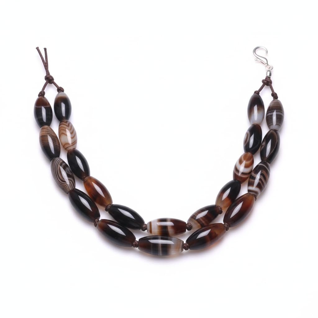 Botswana Agate Beads for Jewelry Making Natural Gemstone Semi Precious 8x16mm Oval Rice 15" JOE FOREMAN