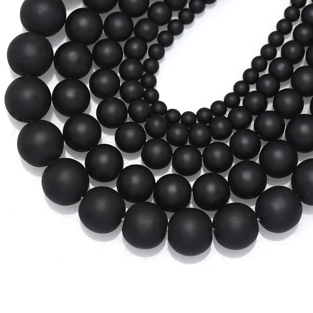 12mm 30pcs Beads Stone Turquoise Jewelry Making Howlite Bracelets Pendants Dull Polished Charms Loose Spacer Necklaces Chandelier Earrings Round Accessories Crafts Wholesale (12mm, Black Matte)