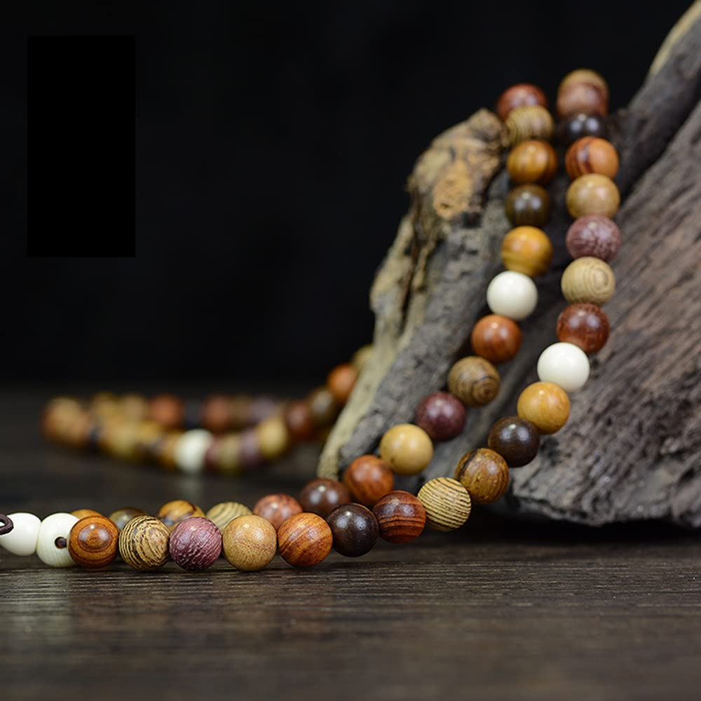 CarpenterC 500pcs 10mm Gorgeous Natural Round Polished Rosewood Loose Beads for Jewelry Making DIY Handmade Crafts