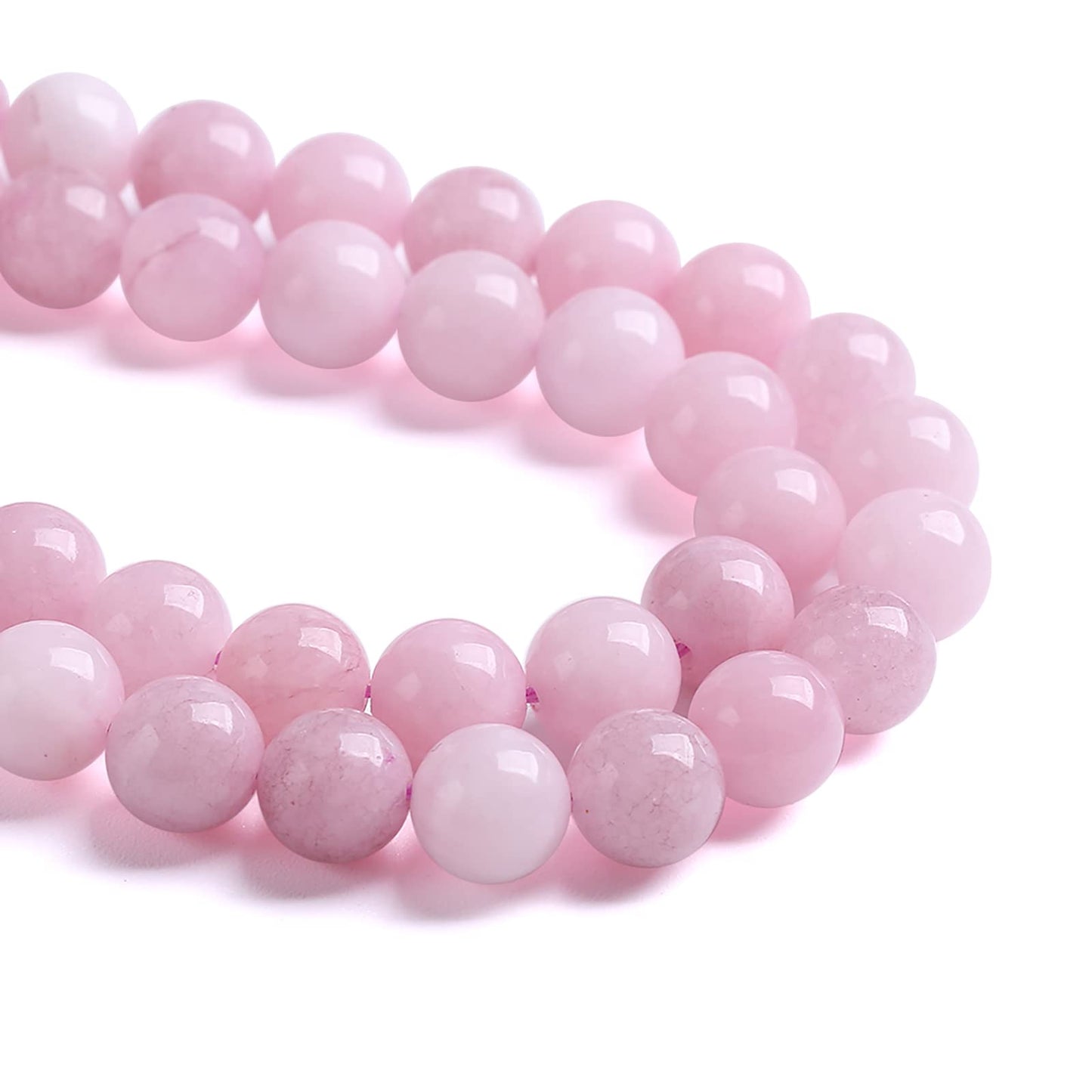 10MM 38PCS Kunzite Beads Round Loose Beads for Jewelry Making DIY Bracelet Necklace Crystal