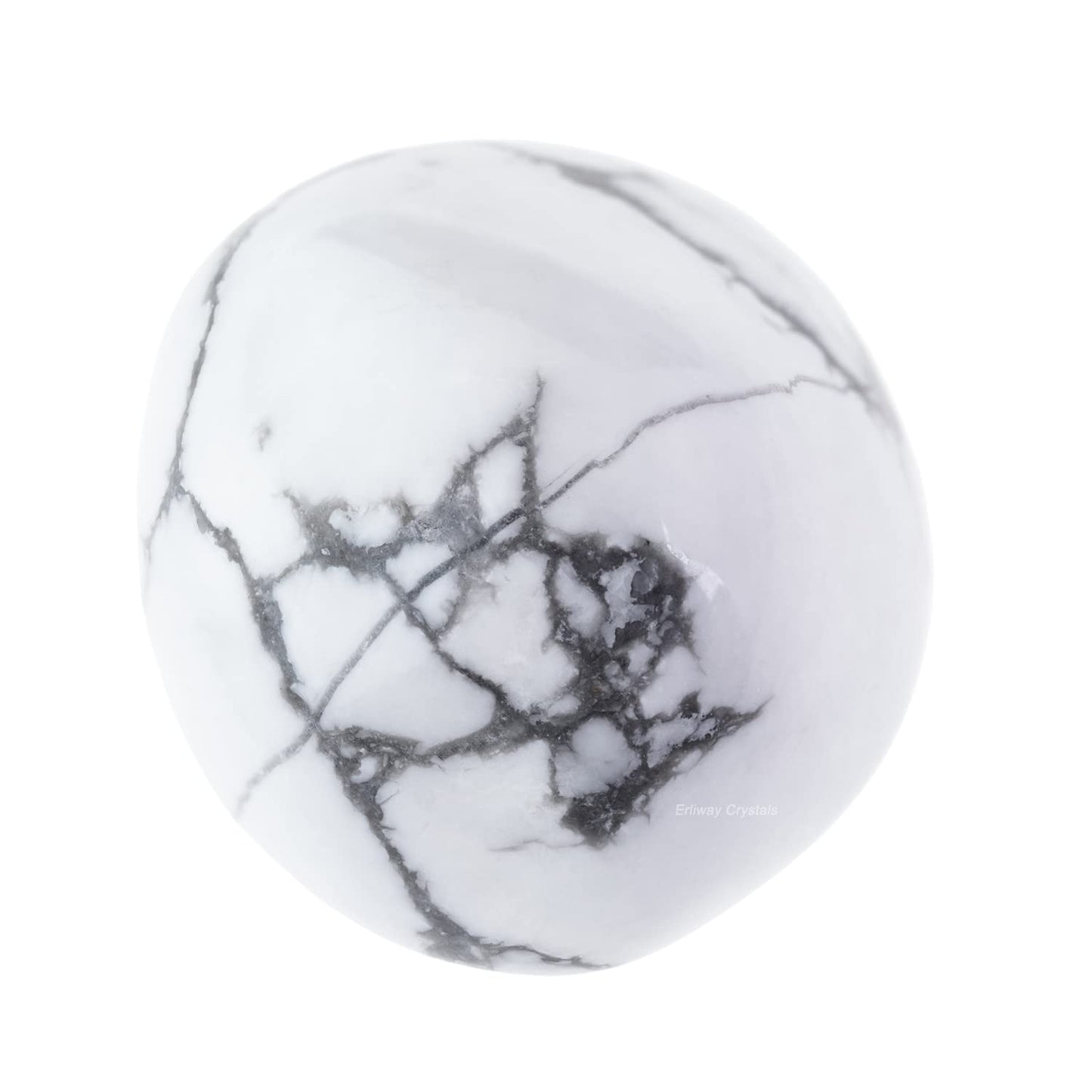 White Howlite Healing Crystal Stones, 1.25-2.0" Large Reiki Healing Gemstones Natural Tumbled Polished Stones for Energy Witchcraft Therapy Meditation