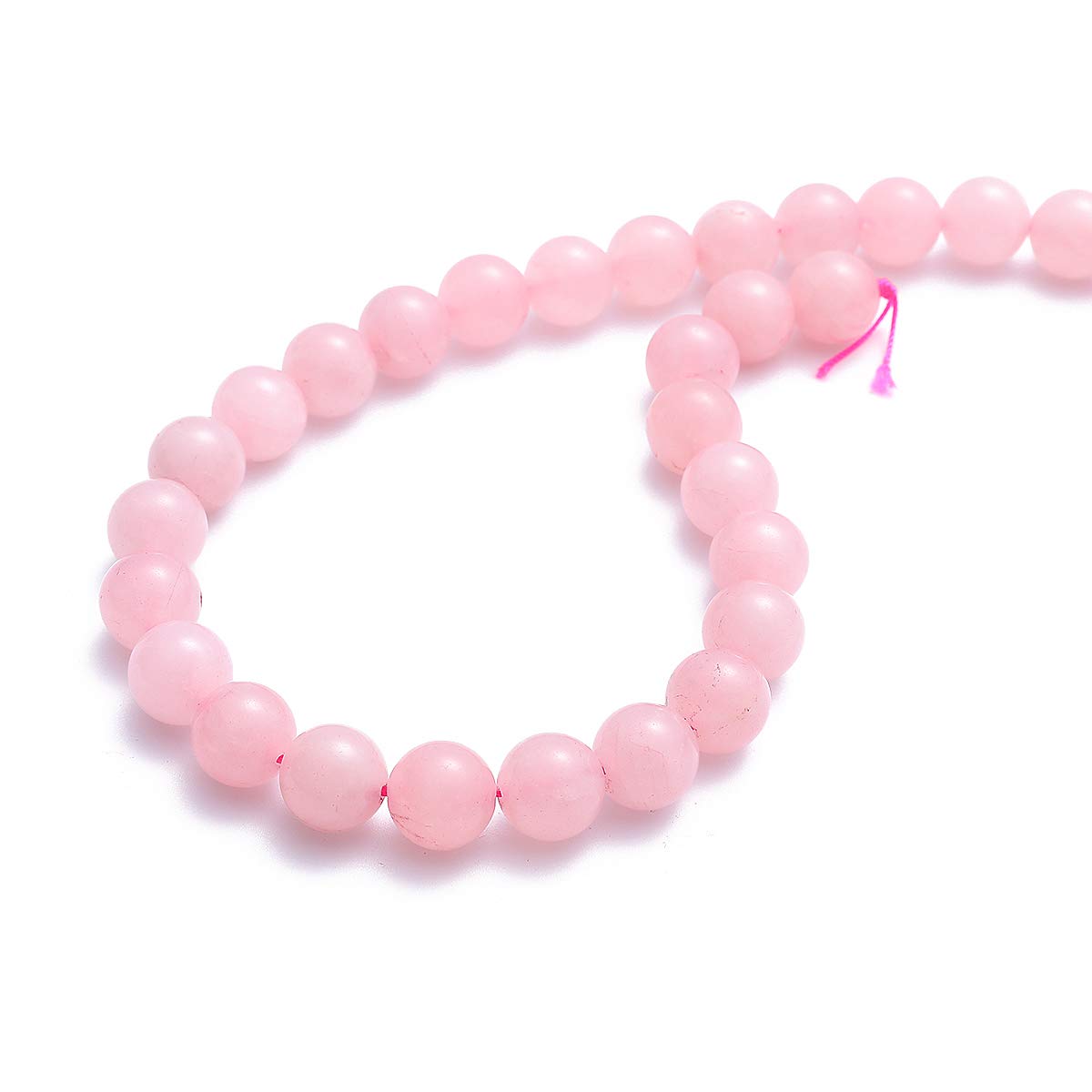 BEADIA Natural Rose Quartz Crystal Stone Round Loose Semi Gemstone Beads for Jewelry Making 10MM 38PCS
