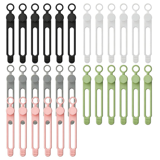 Data Cable Organizer Ties, Silicone Cable Straps Cord Organizer For Bundling Earphone, Charger Wire, Computer Cords, Reusable Cable Ties Wire Organizer In Home,Kitchen (30PCS-B)