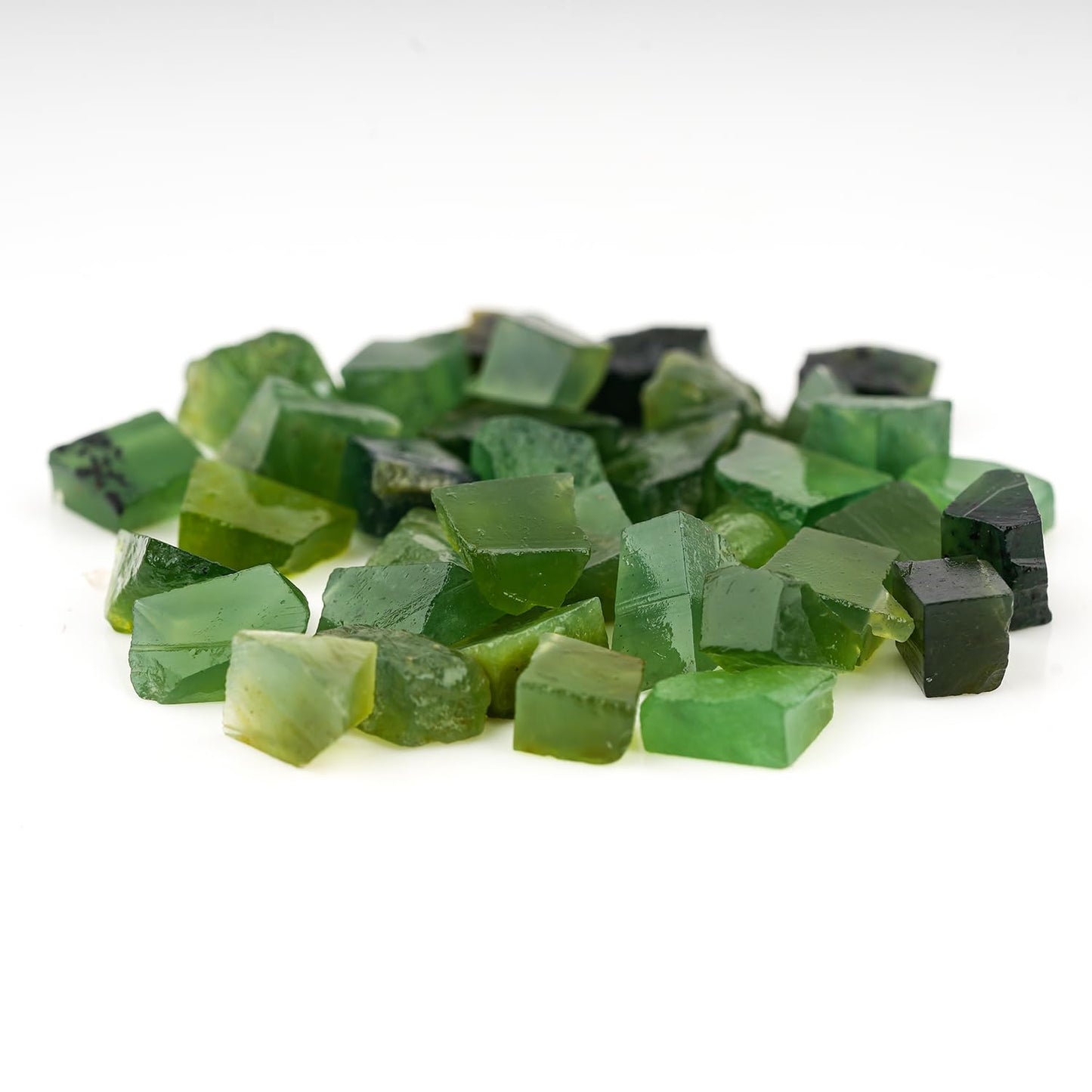 ColouredRocks 100 carats Serpentine Crystals, Raw Stones, Rough Gemstones, Jewelry Making Supply, Cabbing, Polishing, Cutting, DIY, Crafts (35+pcs) (6-10mm)