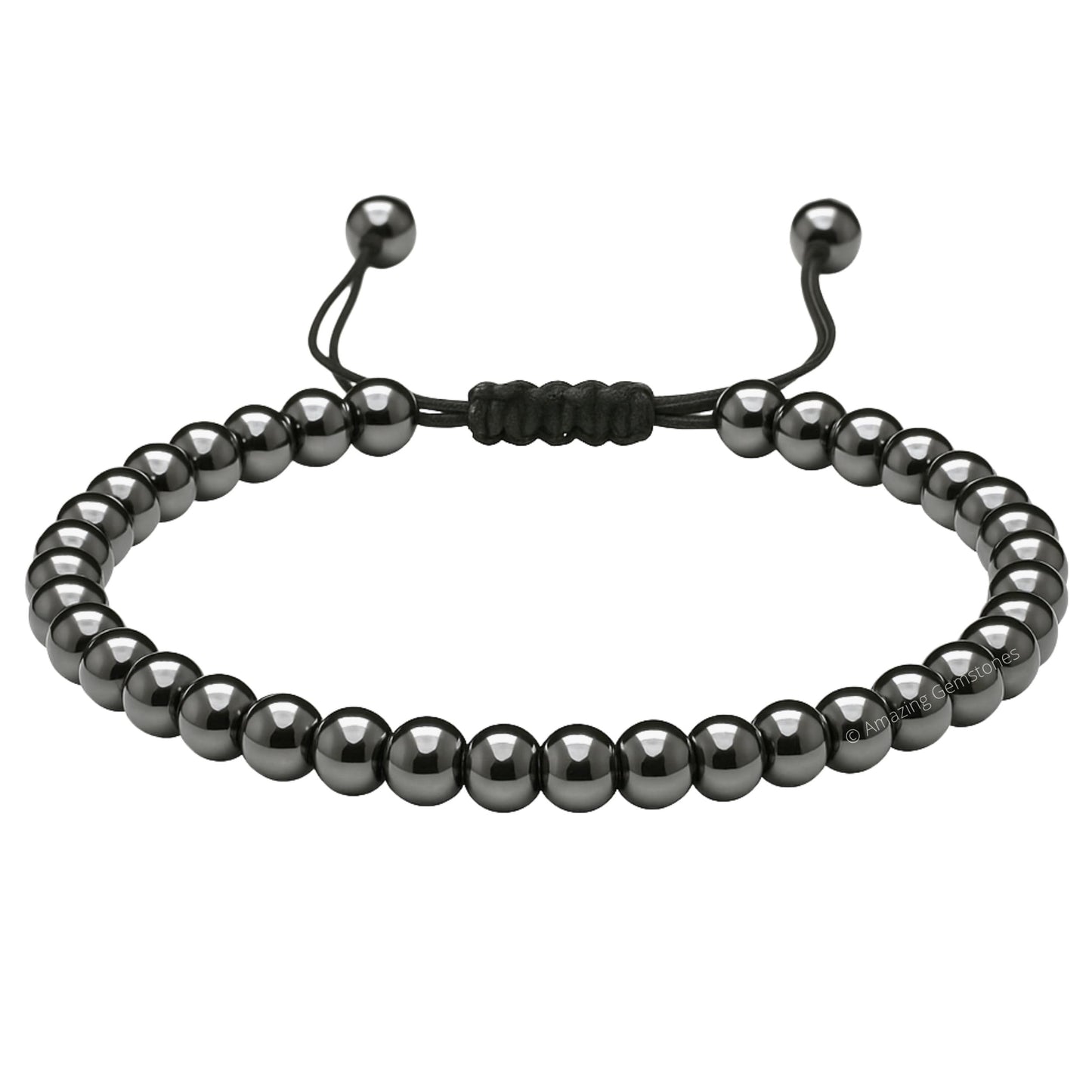 Amazing Gemstone Hematite Anklet Ankle Bracelet for Women - Adjustable Stone Anklets for Everyday Wear, Elegant Gift Jewelry for Mom, Sister or Friend