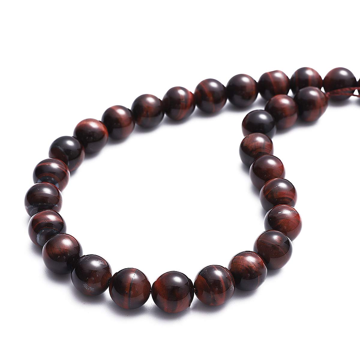 BEADIA Natural Red Tiger Eye Stone Round Loose Semi Gemstone Beads for Jewelry Making 6MM 61PCS