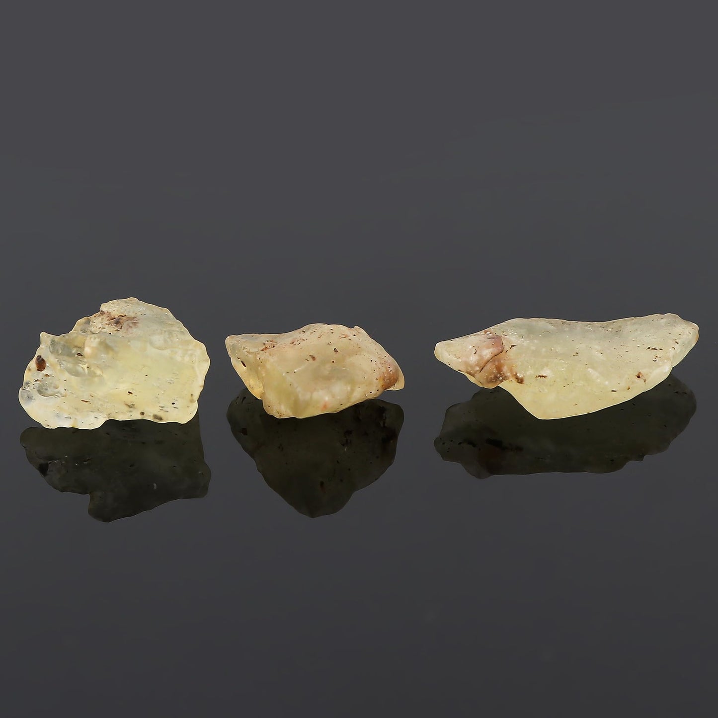 ColouredRocks Libyan Desert Glass (55cts) (3pcs) (18-25mm) Raw Golden Tektite Crystals, Loose Gemstone, Wholesale Rough, Jewelry Making Supply, Chakra Healing Stones, DIY Craft, Gem Collection