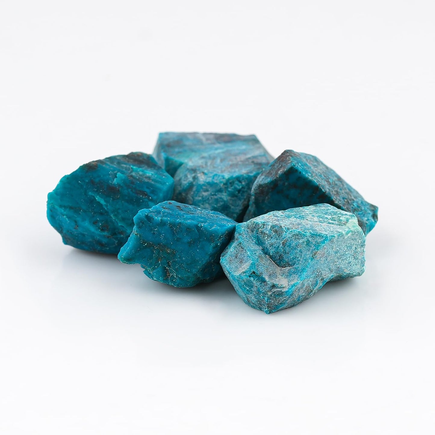 CRYSTALINES 5pcs, Wholesale Natural Raw Chrysocolla Gemstone, Untreated Rough Stones, Bulk Loose Supplies, DIY-Jewelry Making, Chakra Healing Crystals, Wire Wrapping, Gem Collection
