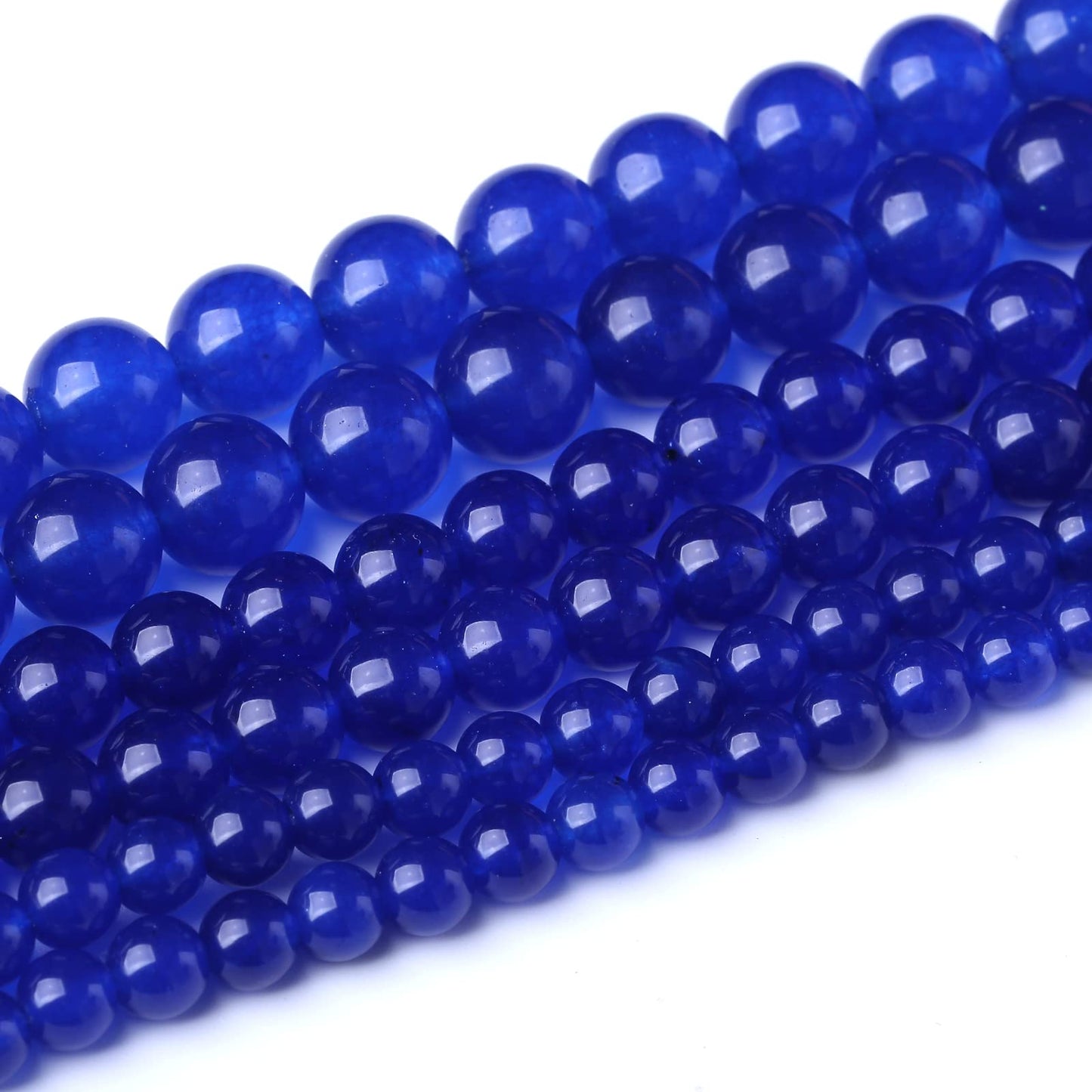 90PCS 4MM Blue Chalcedony Stone Beads Natural Gemstone Bead Crystal Healing Energy Jewelry Making DIY 17 inches