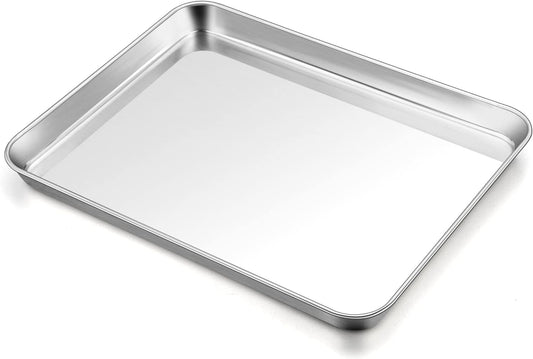TeamFar Stainless Steel Baking Sheet - Large 17.6” x 13” Cookie Tray | Non-Toxic, Rust-Free & Dishwasher Safe