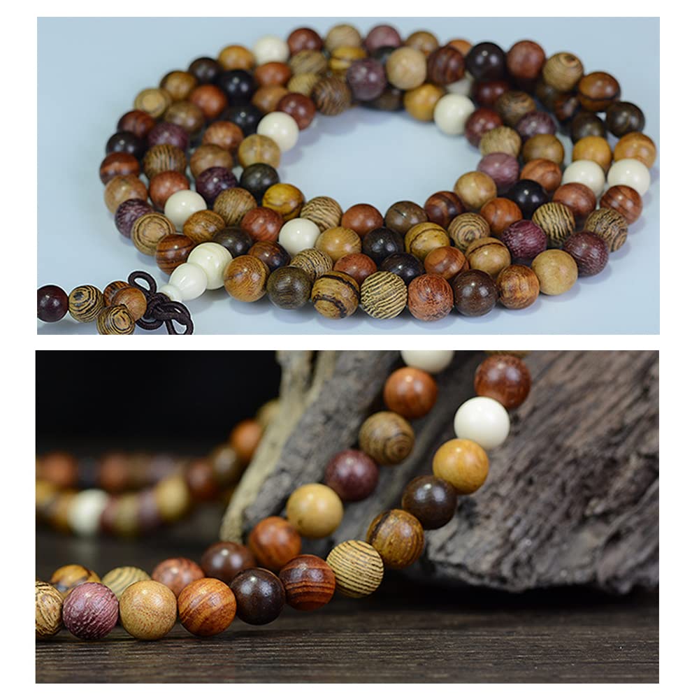 CarpenterC 500pcs 6mm Gorgeous Natural Round Polished Rosewood Loose Beads for Jewelry Making DIY Handmade Crafts