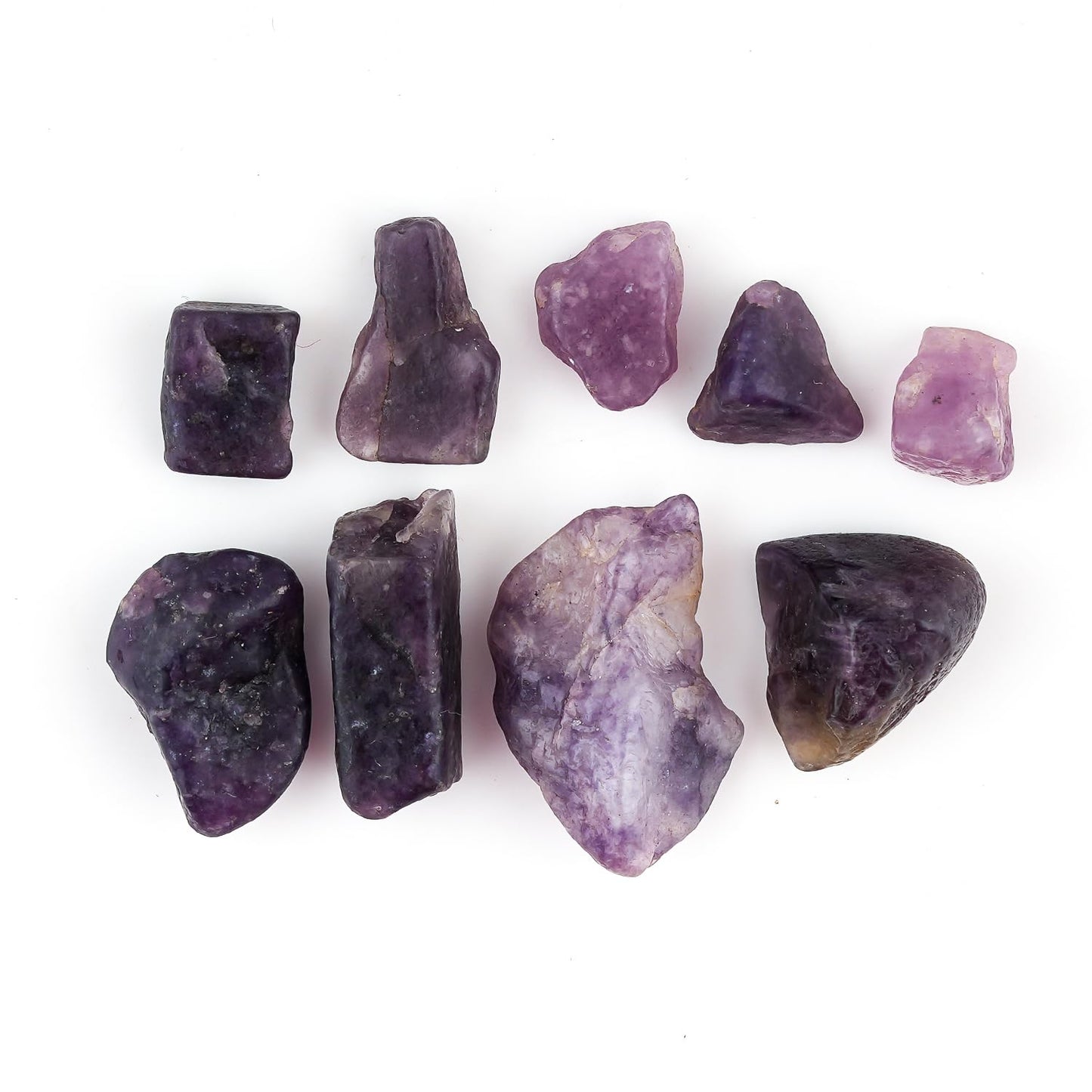 ColouredRocks 50 carats Lepidolite Tumbled Crystals, Raw Stones, Rough Gemstones, Jewelry Making Supply, Cabbing, Polishing, Cutting, DIY, Crafts (9-10pcs) (8-12mm)