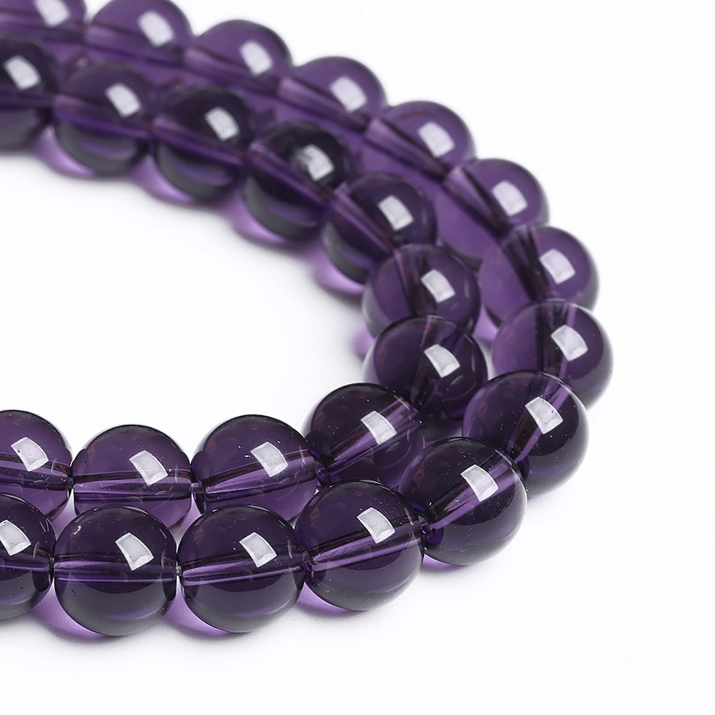 6MM 62PCS Purple Amethyst Glass Crystal Beads for Jewelry Making DIY Bracelet Necklace