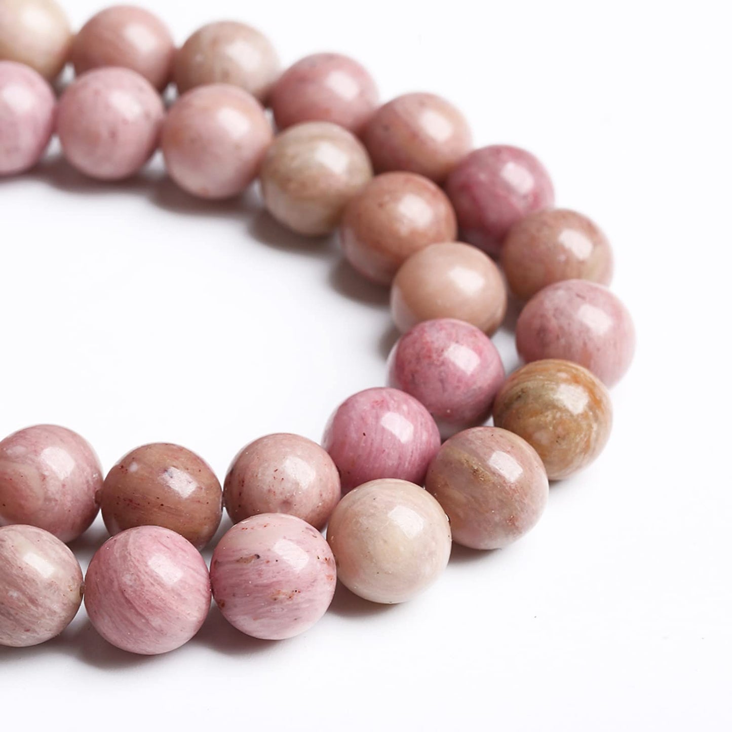 8MM 45PCS Natural Stone Red Rhodochrosite Gemstone Crystal Beads for Jewelry Making DIY Bracelet Necklace Semi Precious Beads