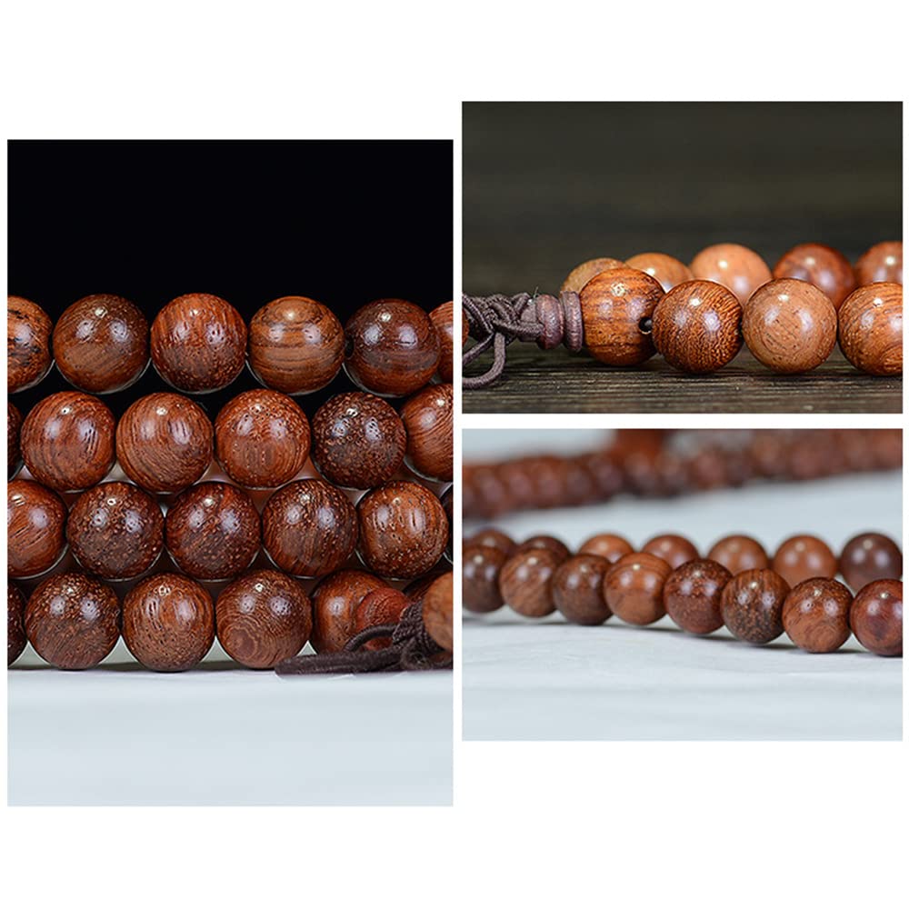 CarpenterC 200pcs 8mm Gorgeous Natural Round Polished Rosewood Loose Beads for Jewelry Making DIY Handmade Crafts